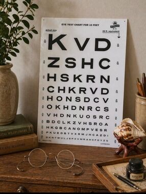 Graham-Field |Snellen Eye Chart |  Sturdy Plastic | 9"x14" | Great Gift Idea